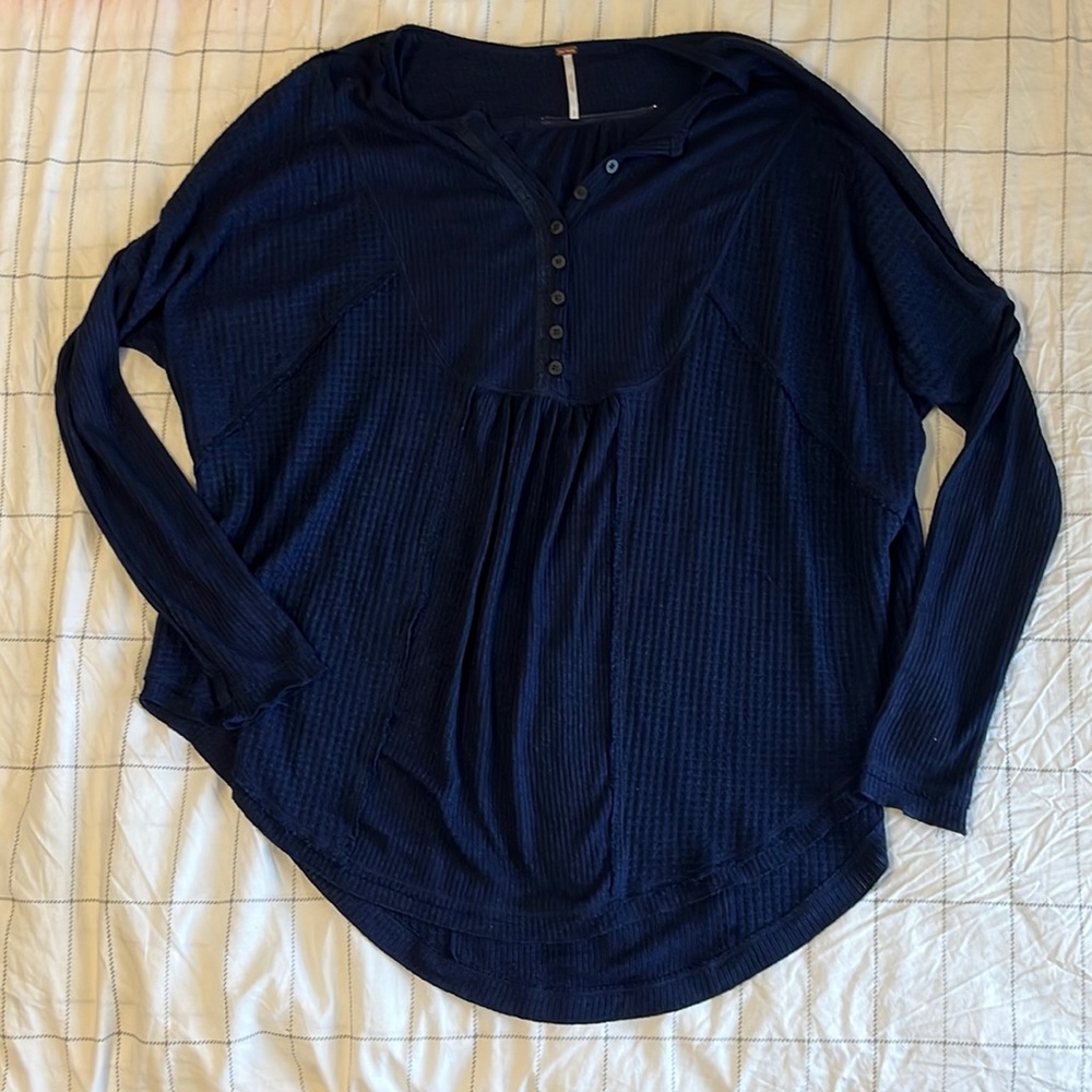 Free people small long sleeve peasant top